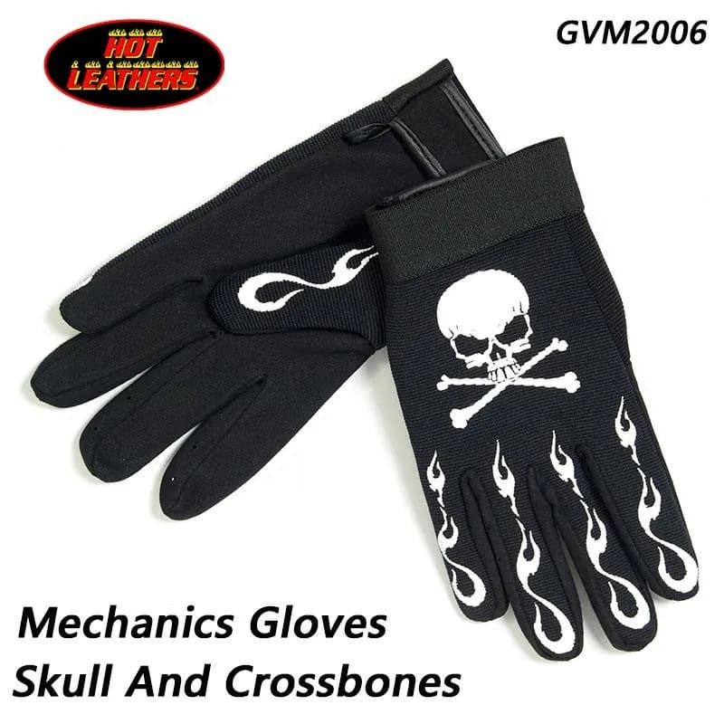Skull and Crossbones Mechanics Gloves — image 1 of 1