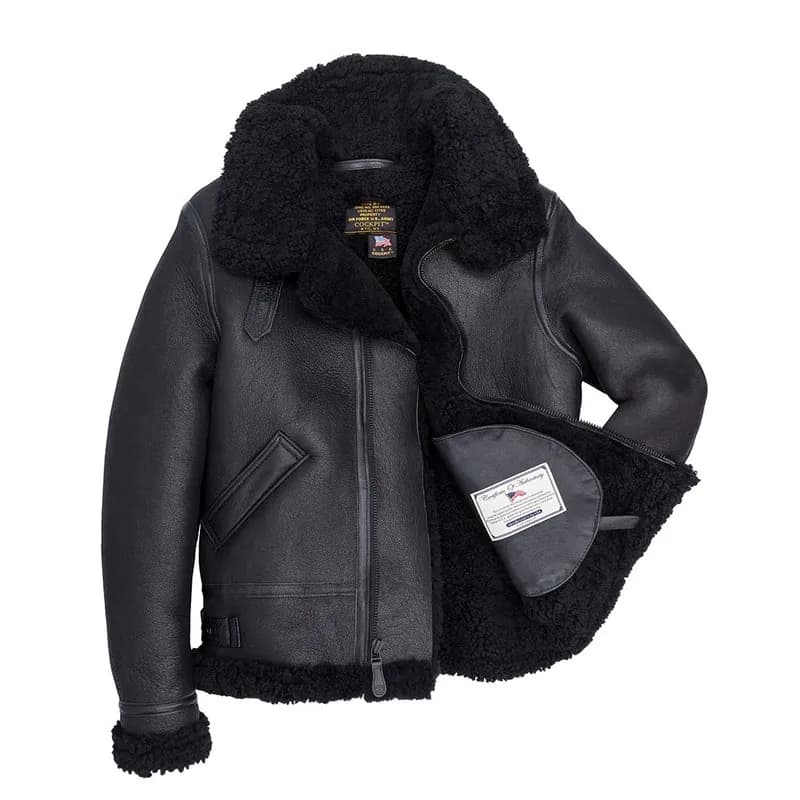 Women's B-3 Bomber Jacket in Black W72N100 — image 1 of 1