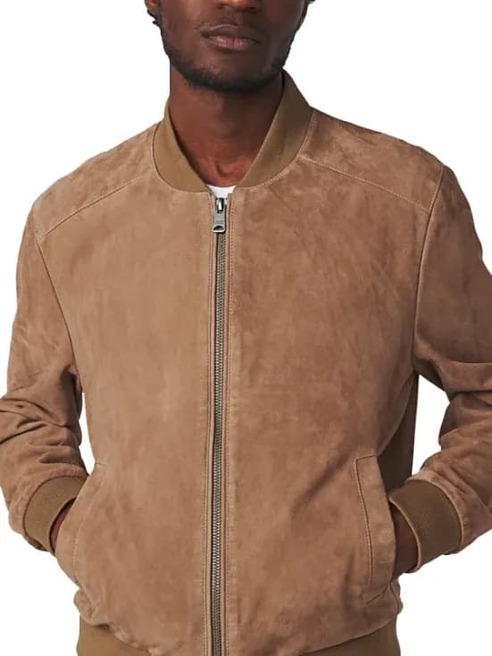 Stratton Suede Bomber Jacket — image 1 of 1