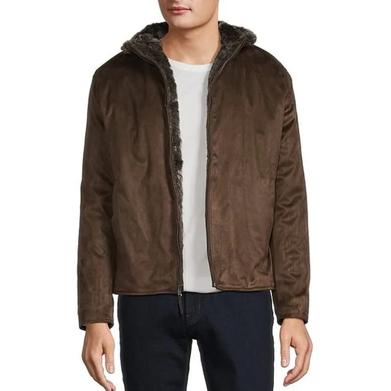 Paxton Zip Up Suede Jacket — image 1 of 1