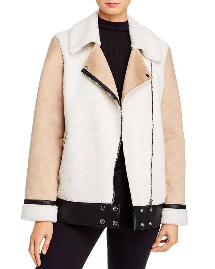 Oaklynn Faux Shearling Moto Jacket — image 1 of 1