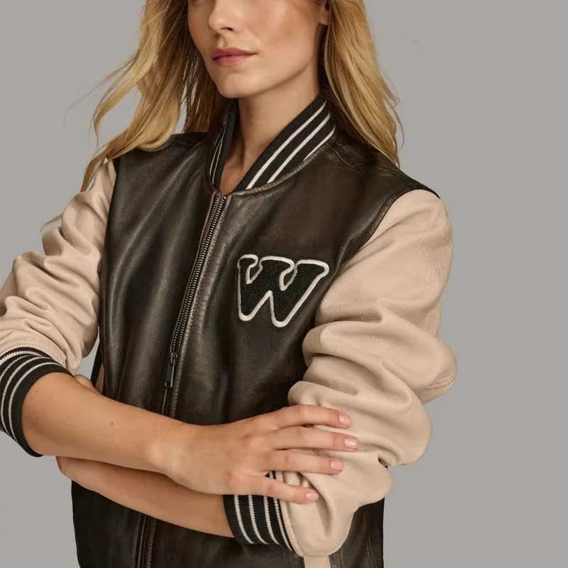 Waverly Leather Varsity Jacket — image 1 of 1