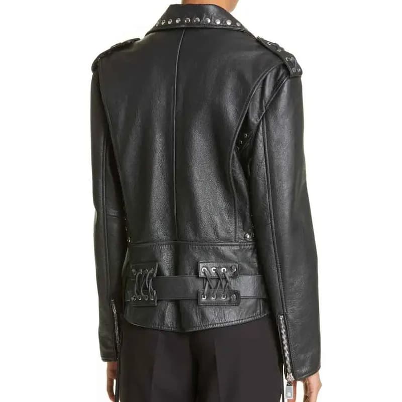 Myla Studded Leather Moto Jacket — image 1 of 1