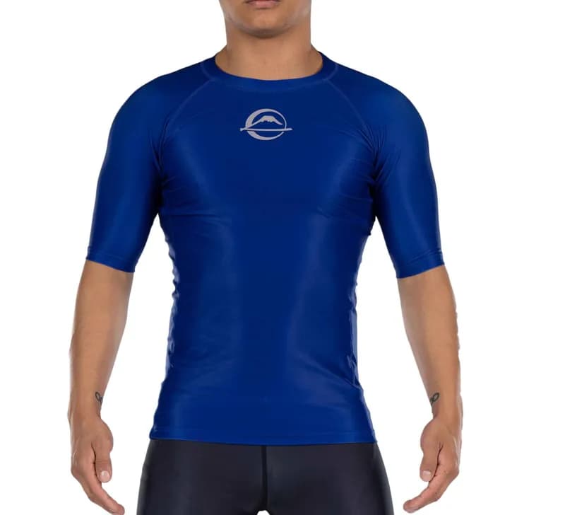 Baseline Ranked Short Sleeve Rashguard Blue — image 1 of 1