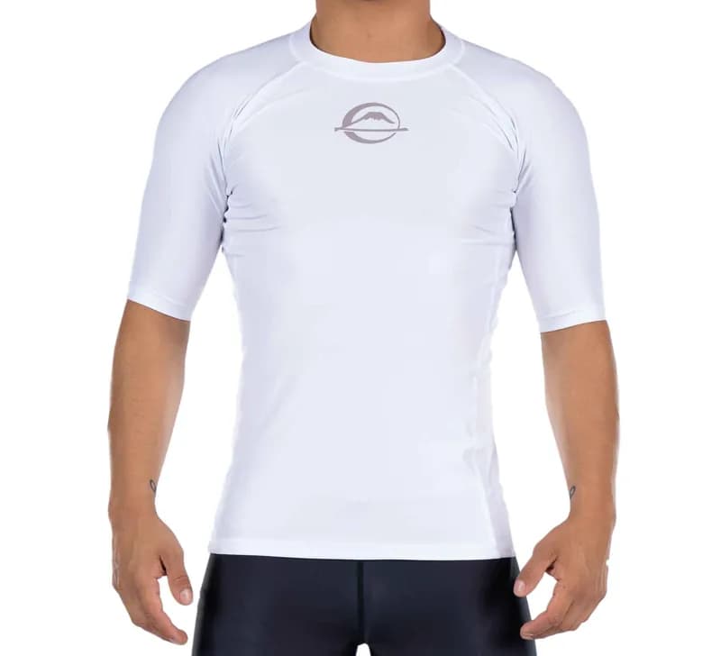 Baseline Ranked Short Sleeve Rashguard White — image 1 of 1