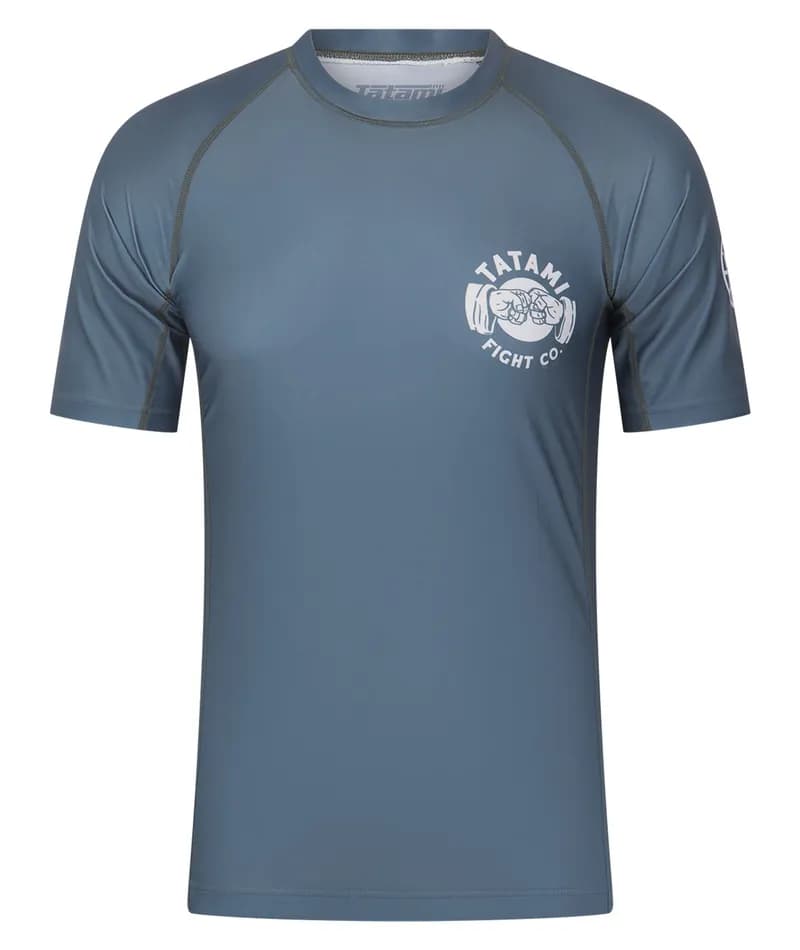 Fist Bump Short Sleeve Rash Guard - Grey — image 1 of 1