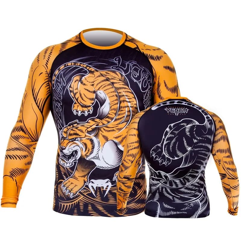 Helena Long Sleeve Rash Guard - Tiger — image 1 of 1