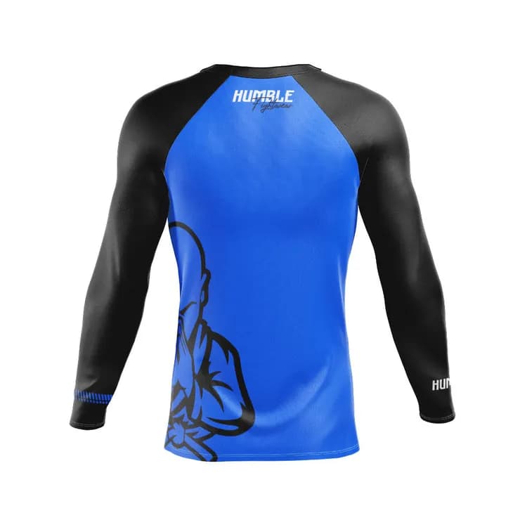 Helena Ranked Long Sleeve Rash Guard - Blue — image 1 of 1