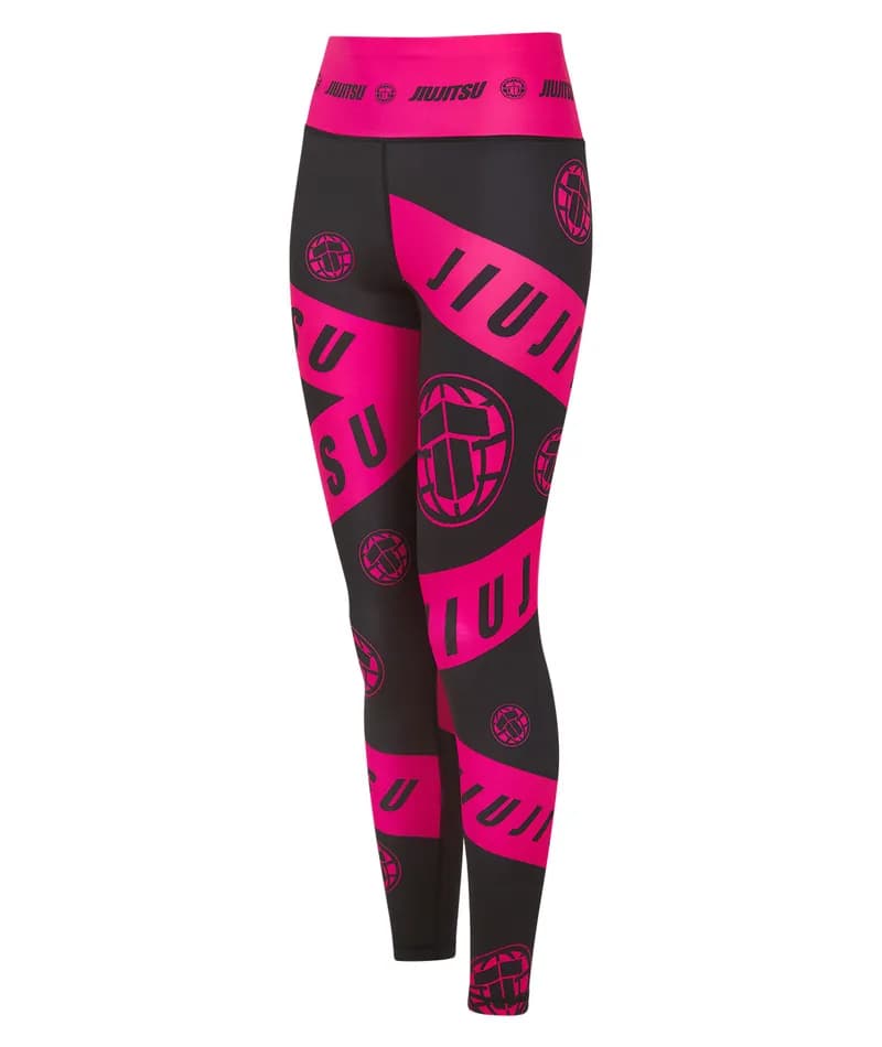 Ladies Helena Taped Leggings - Black & Pink — image 1 of 1