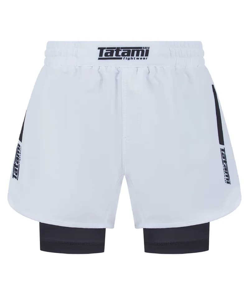 IBJJF Ranked Hybrid Shorts - Black & White — image 1 of 1