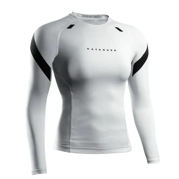 IBJJF Ranked Long Sleeve Rash Guard - White — image 1 of 1