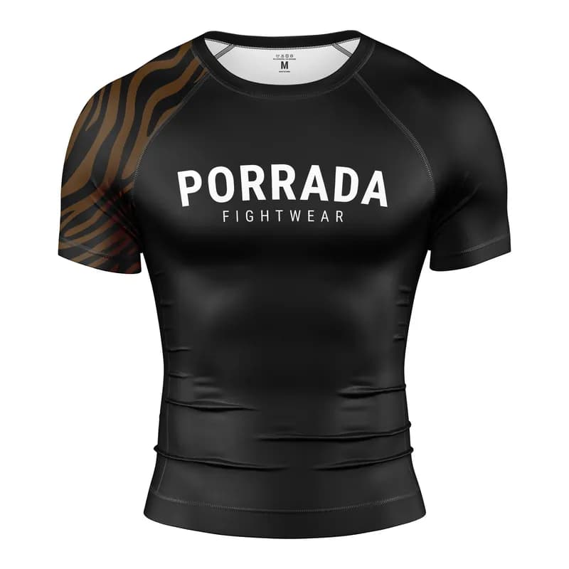 IBJJF Ranked Short Sleeve Rash Guard - Brown — image 1 of 1