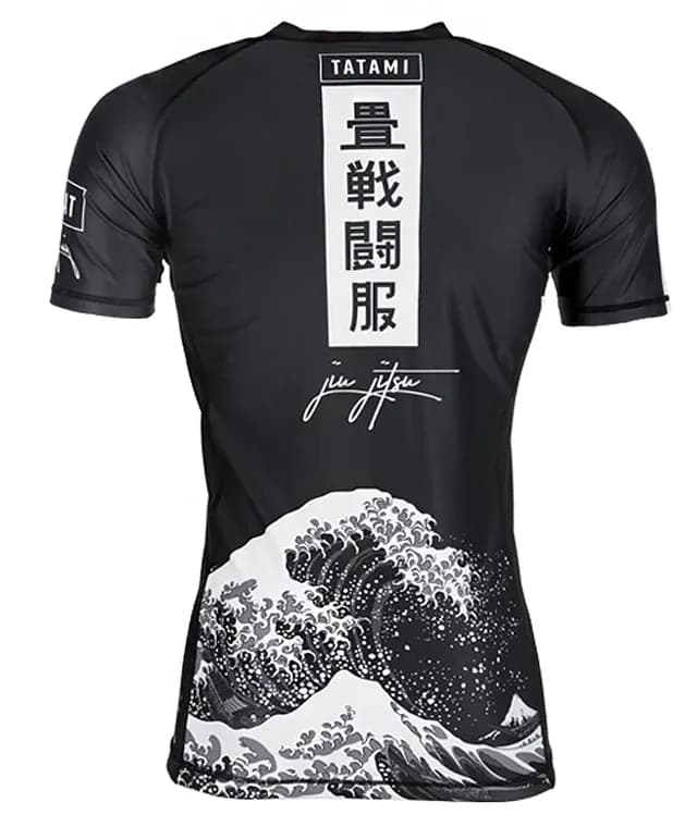Kanagawa Short Sleeve Rash Guard - Black — image 1 of 1