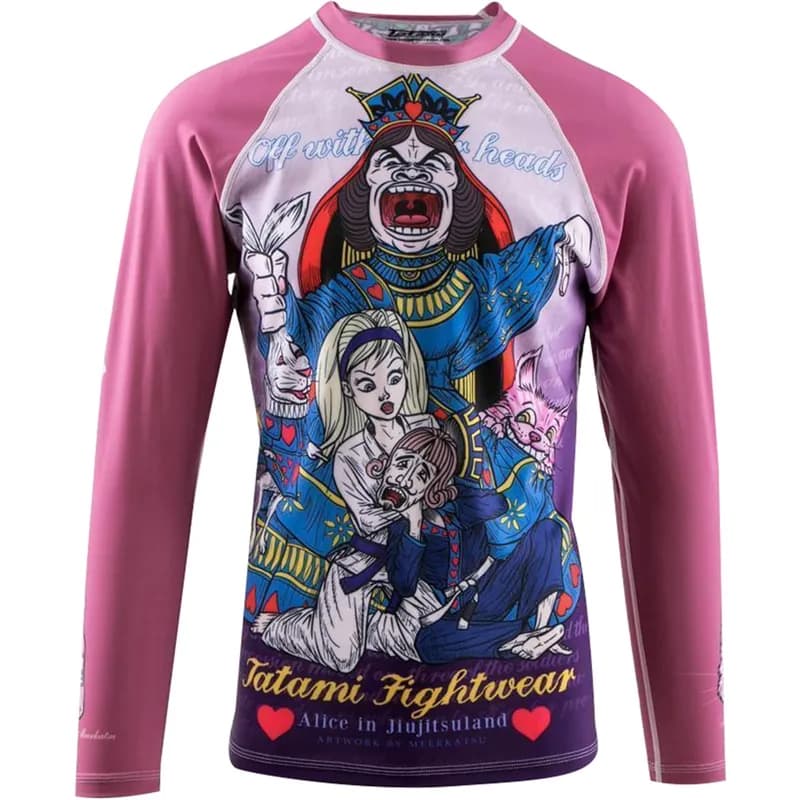 Kids Meerkatsu Alice in Jiu-Jitsu Land Rash Guard — image 1 of 1
