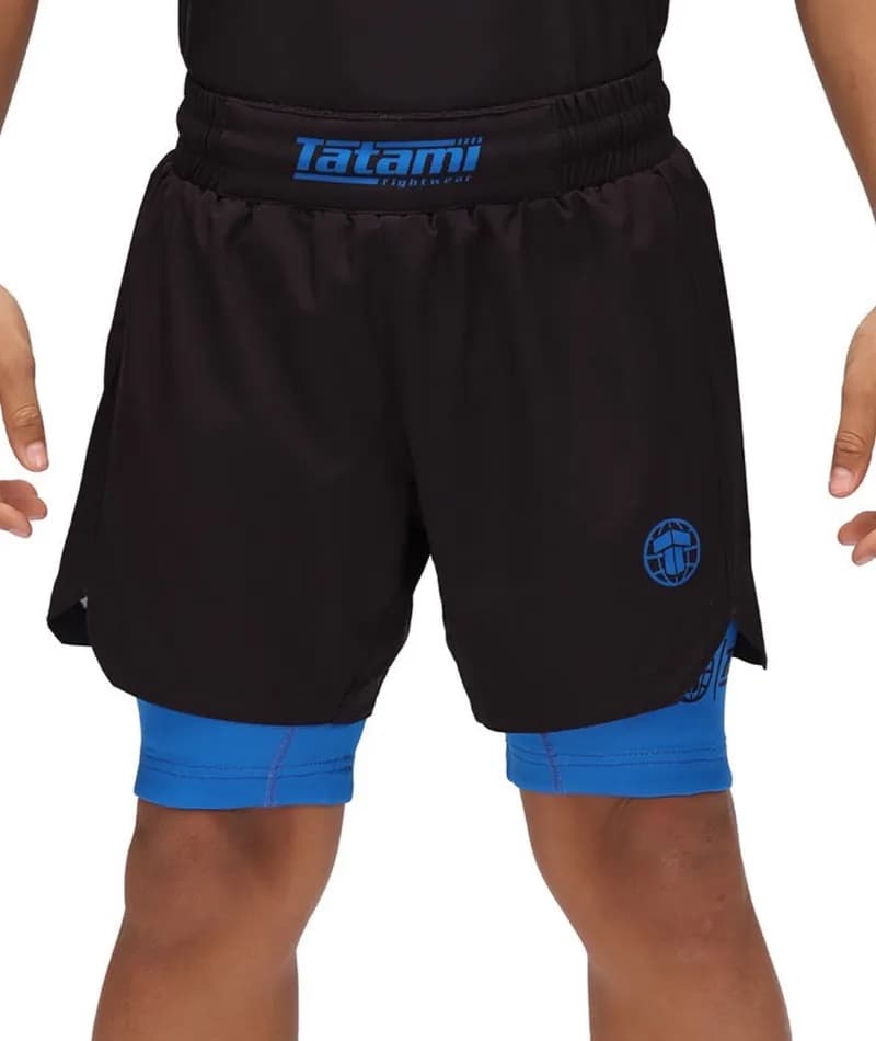 Kids Dual Layer Grappling Shorts - Blue — image 1 of 1