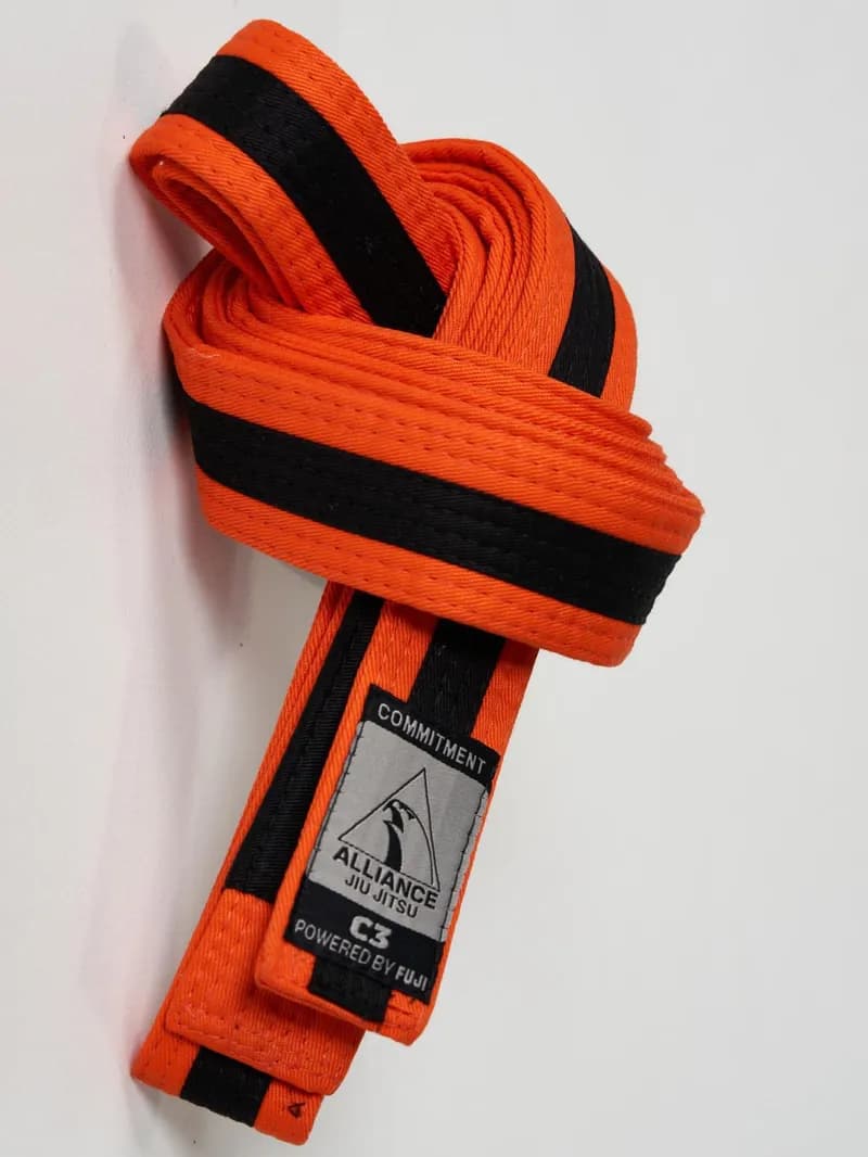 Kids FUJI x Alliance BJJ Belt Orange/Black — image 1 of 1