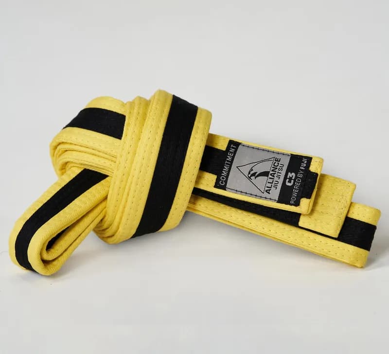Kids FUJI x Alliance BJJ Belt Yellow/Black — image 1 of 1