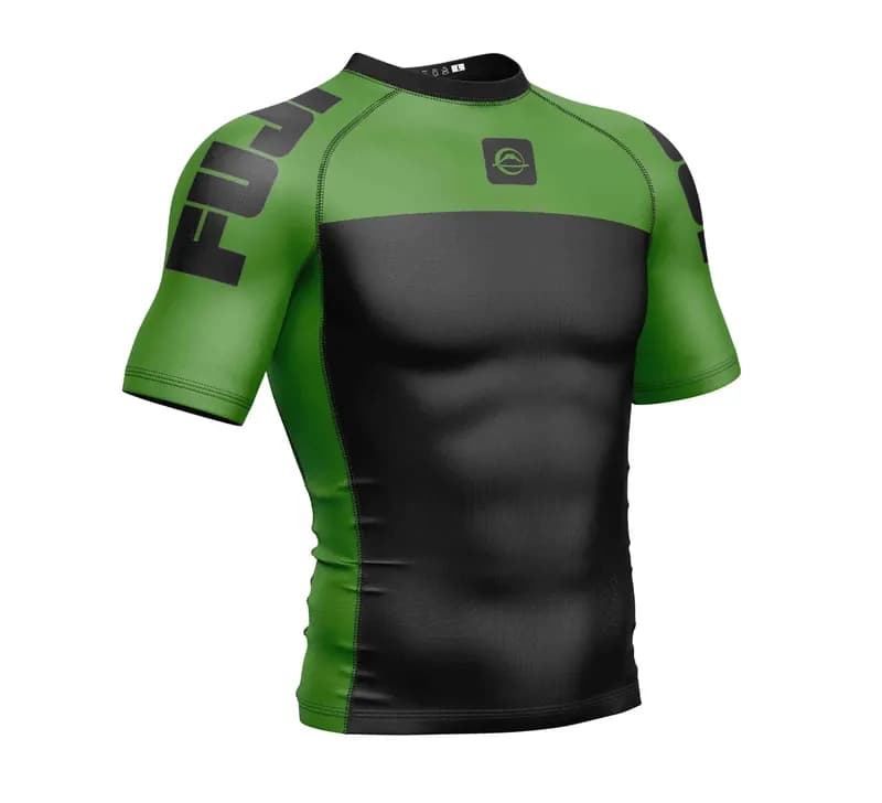 Kids IBJJF Ranked Short Sleeve Rash Guard - Green — image 1 of 1