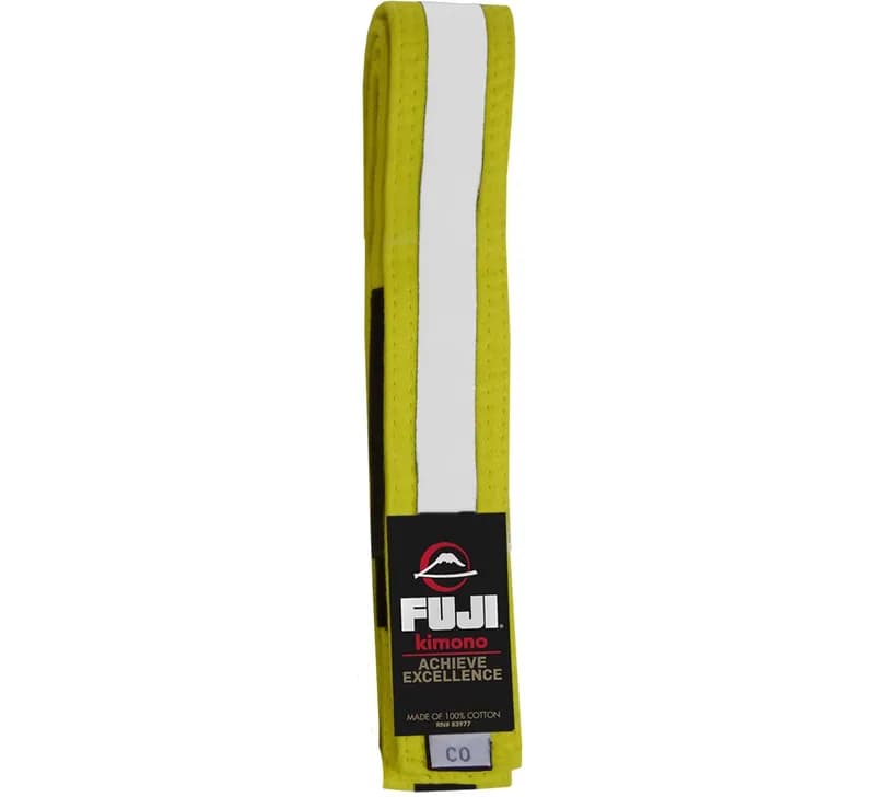 Kids Jiu Jitsu Belt Yellow/White — image 1 of 1