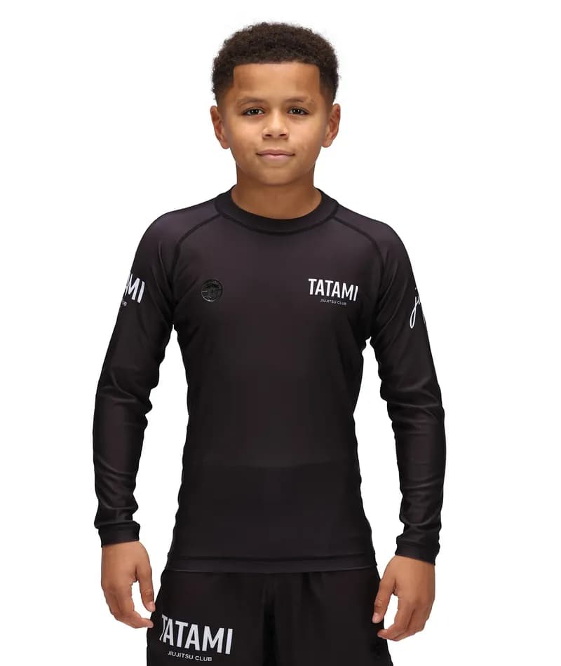 Kids JJ Club Long Sleeve Rash Guard - Black — image 1 of 1