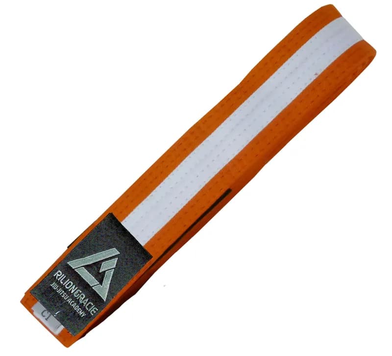 Kids Rilion Gracie Belt Orange/White