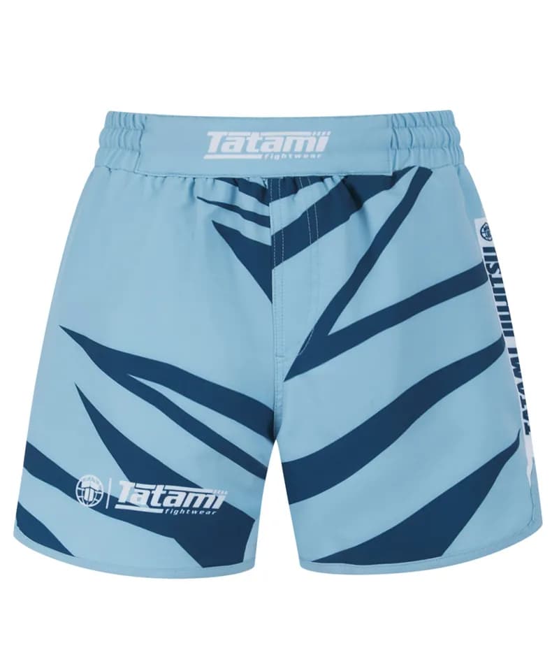 Ladies Abstract High Cut Shorts - Light Blue — image 1 of 1