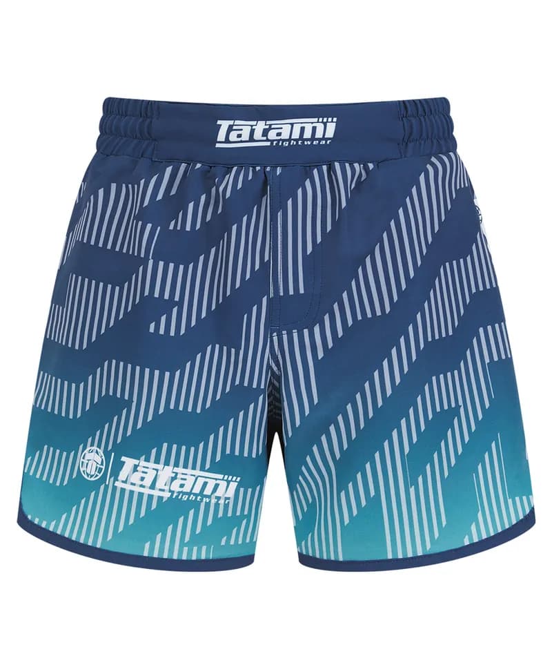 Ladies Abstract High Cut Shorts - Navy & Blue — image 1 of 1