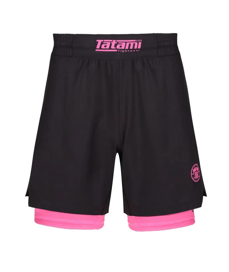 Ladies Dual Layer Grappling Shorts - Pink — image 1 of 1