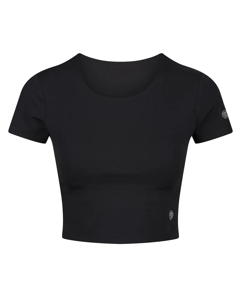 Ladies Fusion Cropped Training Top - Black — image 1 of 1