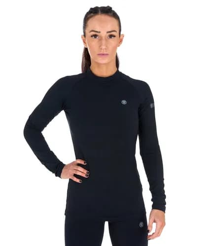 Ladies Fusion Long Sleeve Rash Guard - Black — image 1 of 1