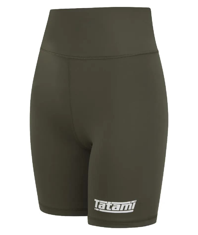 Ladies Agile Longline Shorts - Khaki — image 1 of 1