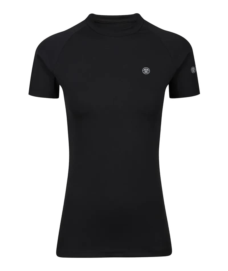 Ladies Fusion Short Sleeve Rash Guard - Black — image 1 of 1