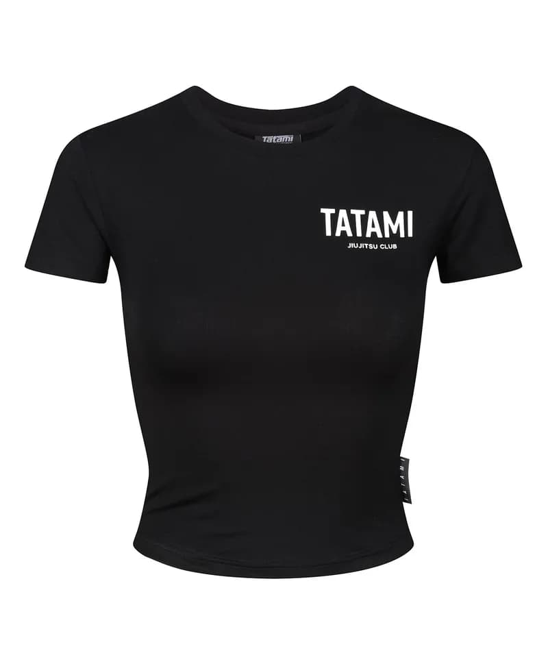 Ladies Helena Cropped T-Shirt - Black — image 1 of 1
