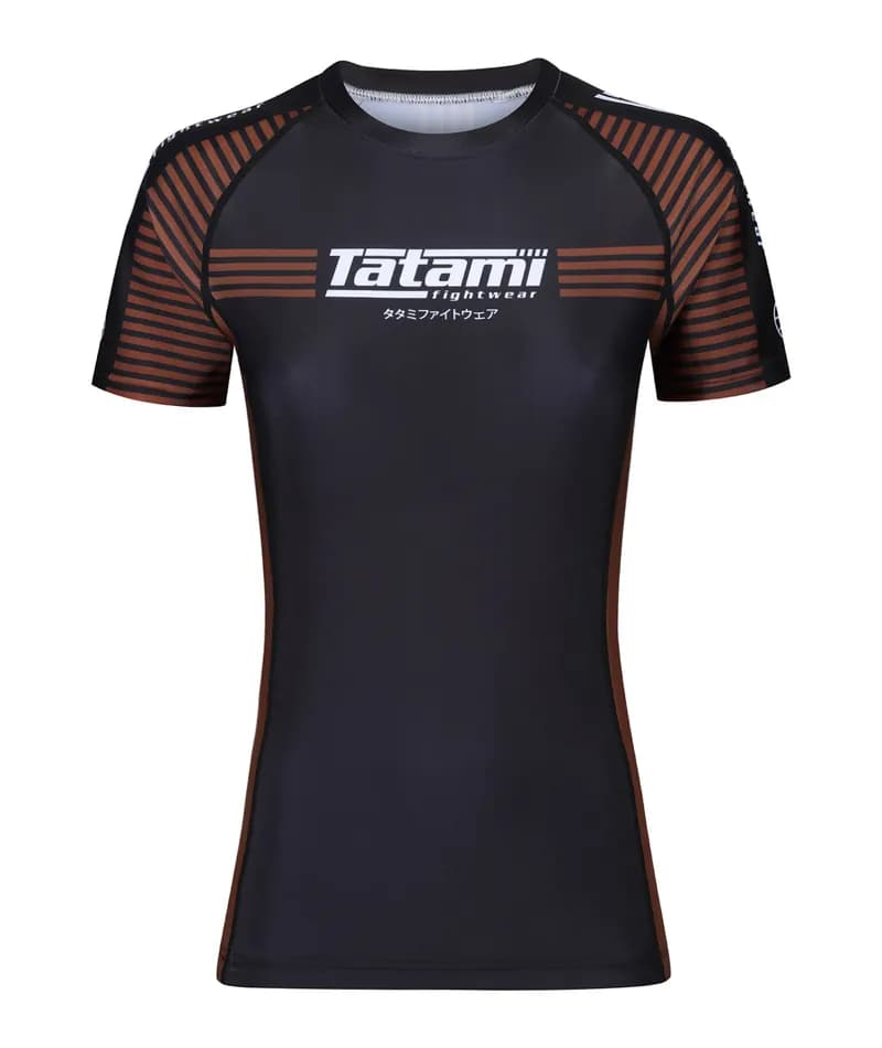 Ladies Helena Ranked Rash Guard - Brown — image 1 of 1