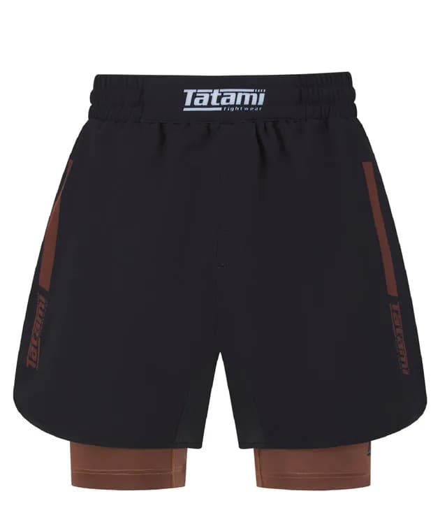 Ladies IBJJF Ranked Hybrid Shorts - Brown — image 1 of 1