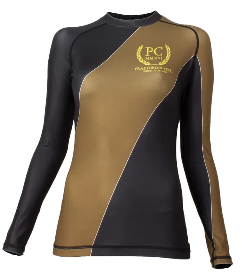 Ladies IBJJF Ranked Long Sleeve Rash Guard - Brown — image 1 of 1