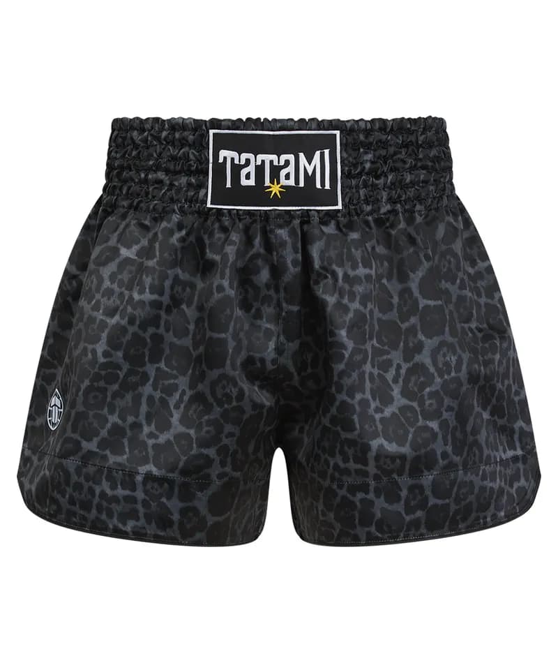 Muay Thai Shorts - Black Leopard — image 1 of 1