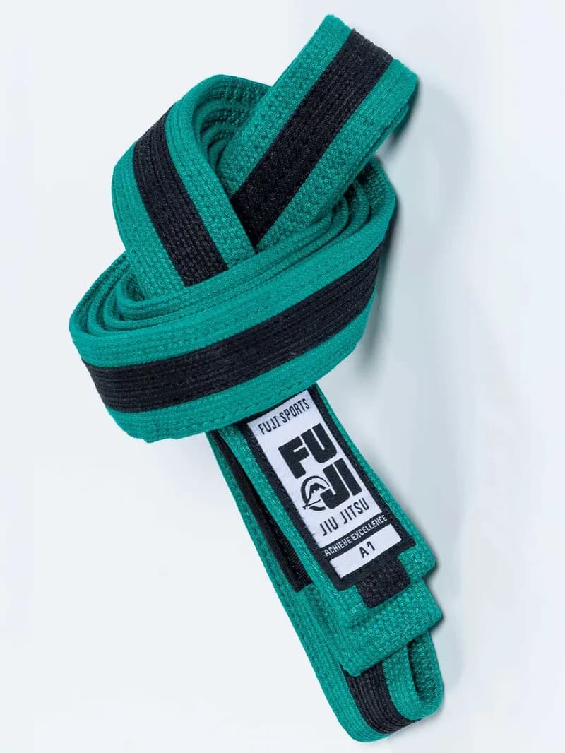 Pearl Weave BJJ Belt Green Black — image 1 of 1