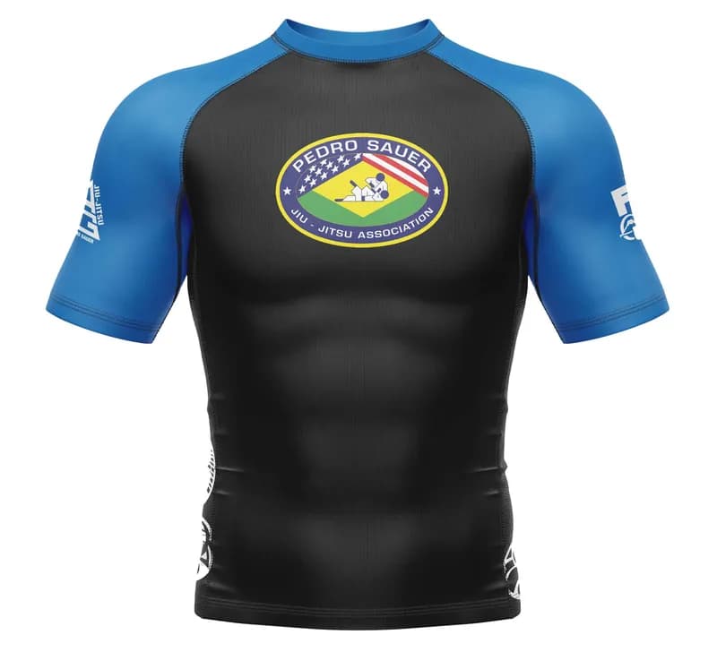Pedro Sauer Ranked Short Sleeve Rashguard Blue — image 1 of 1