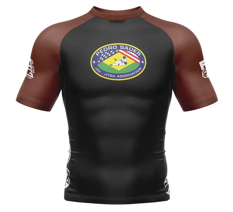 Pedro Sauer Ranked Short Sleeve Rashguard Brown — image 1 of 1