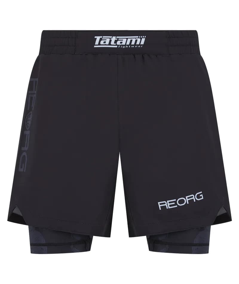 Reorg Camo Dual Layer Shorts - Black — image 1 of 1