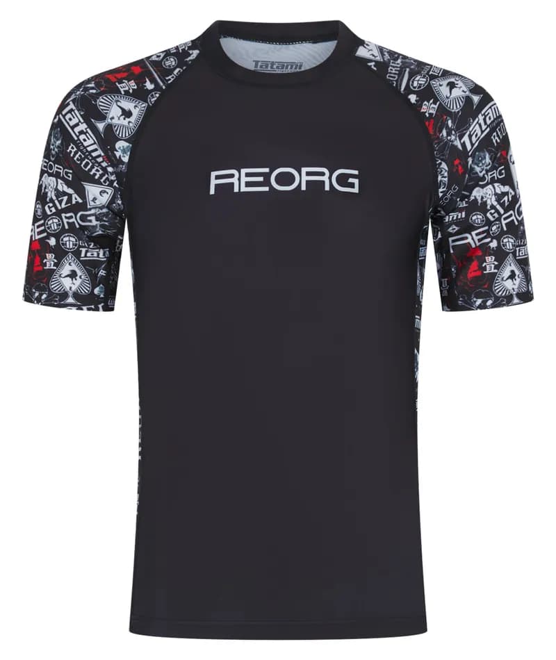 Reorg Collage Rash Guard - Black — image 1 of 1