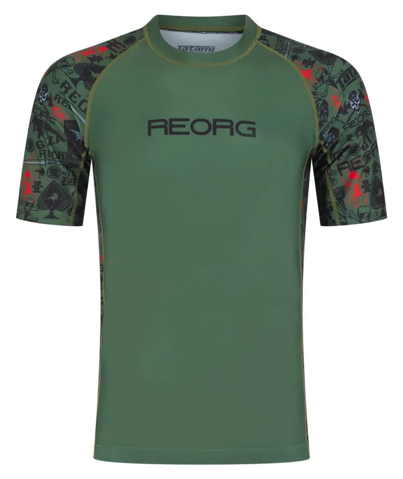 Reorg Collage Rash Guard - Khaki — image 1 of 1