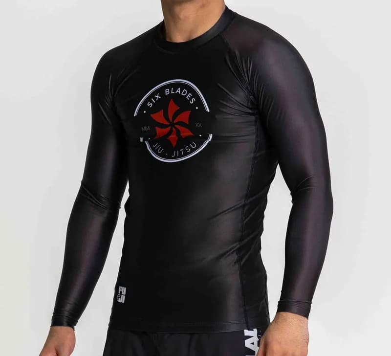 Six Blades Long Sleeve Rashguard Black — image 1 of 1