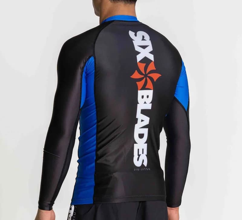 Six Blades Long Sleeve Rashguard Blue — image 1 of 1