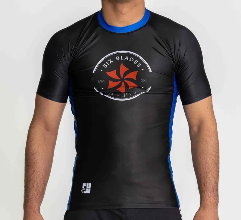 Six Blades Short Sleeve Rashguard Blue — image 1 of 1