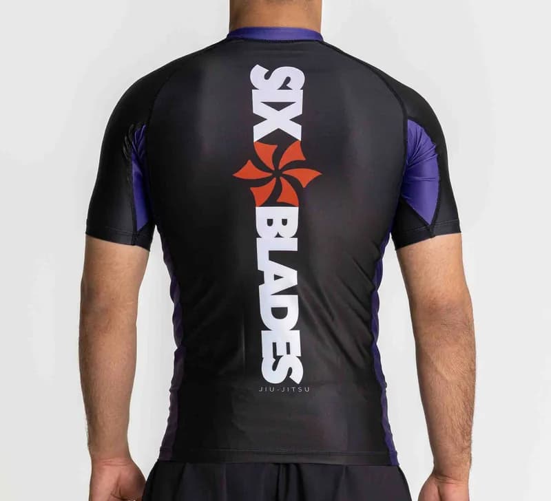 Six Blades Short Sleeve Rashguard Purple — image 1 of 1