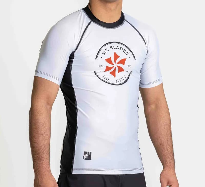 Six Blades Short Sleeve Rashguard White — image 1 of 1