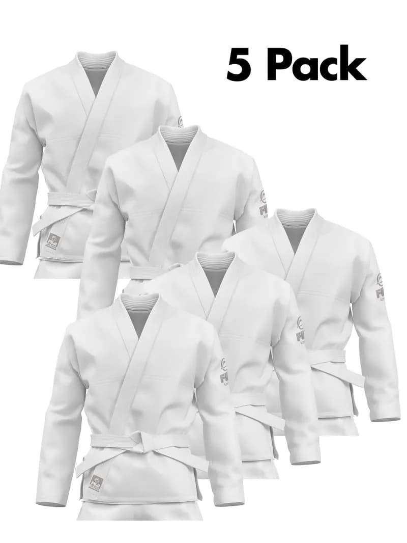 Starter BJJ Adult Gi Bundle White (5 Pack) — image 1 of 1