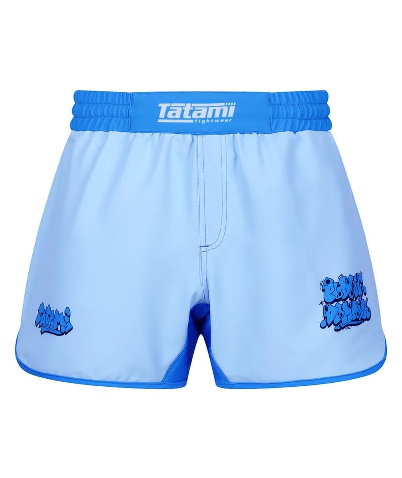 Tatami X Public Domain Cool Blue Everyday High Cut Shorts — image 1 of 1